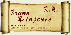 Kruna Milojević vizit kartica